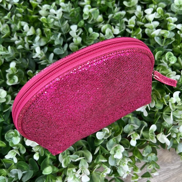 Glitter Pink Sparkly Metallic Cosmetic Bag - Picture 3 of 15